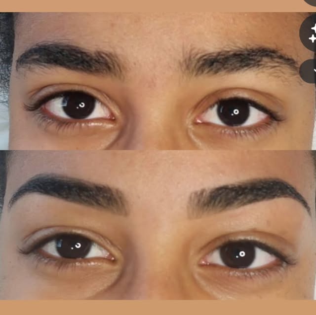 Antes & depois — design de sobrancelhas